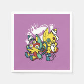 Creepy Cats Halloween Art: Paw-sitively angstaanja Servet (Voorkant)