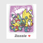 Creepy Cats Halloween Art: Paw-sitively angstaanja Sticker (Vel)