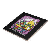 Creepy Cats Halloween Art: Paw-sitively angstaanja Tegeltje (Zijkant)