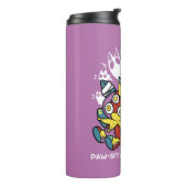 Creepy Cats Halloween Art: Paw-sitively angstaanja Thermosbeker (Gedraaid links)