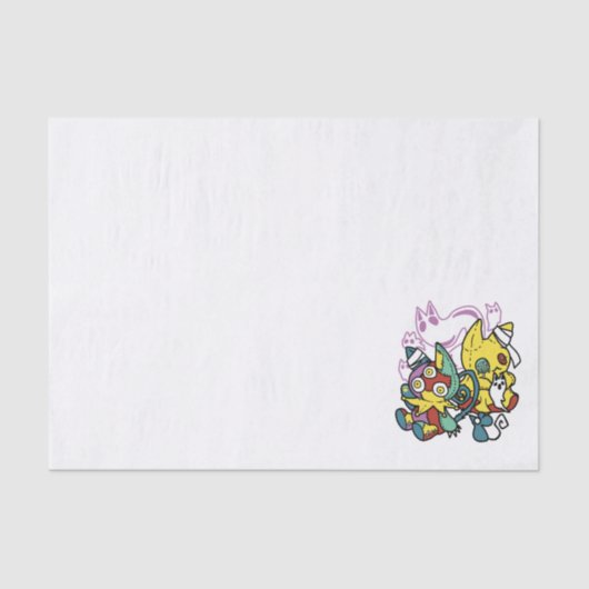 Creepy Cats Halloween Art: Paw-sitively angstaanja Tissuepapier (Voorkant)