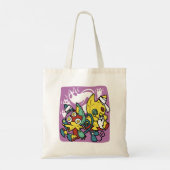 Creepy Cats Halloween Art: Paw-sitively angstaanja Tote Bag (Achterkant)