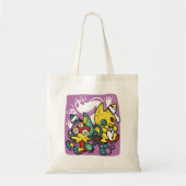 Creepy Cats Halloween Art: Paw-sitively angstaanja Tote Bag (Voorkant)