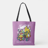 Creepy Cats Halloween Art: Paw-sitively angstaanja Tote Bag (Achterkant)