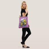 Creepy Cats Halloween Art: Paw-sitively angstaanja Tote Bag (Op model)
