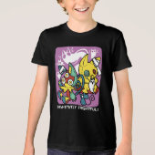 Creepy Cats Halloween Art: Paw-sitively angstaanja Tri-Blend Shirt (Voorkant)