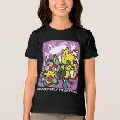 Creepy Cats Halloween Art: Paw-sitively angstaanja Tri-Blend Shirt (Voorkant)