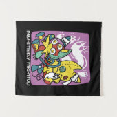 Creepy Cats Halloween Art: Paw-sitively angstaanja Wandkleed (Voorkant (horizontaal))