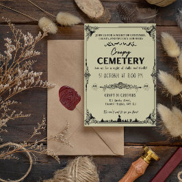Creepy Cemetery Dark Vanilla met zwart accent Kaart