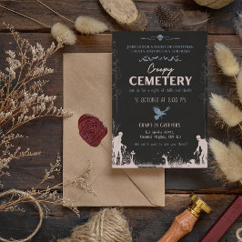 Creepy Cemetery Dusty Red met blauw accent Kaart