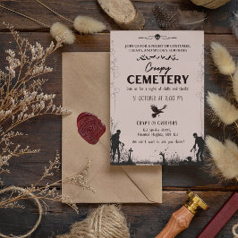 Creepy Cemetery Dusty Rood en Zwart Kaart
