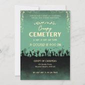 Creepy Cemetery Gepolijste Pine met Blond Accent Kaart (Voorkant)