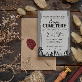 Creepy Cemetery Grey met griezelig zwart accent Kaart