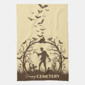 Creepy Cemetery Medium Champagne met Royal Brown Theedoek (Verticaal)