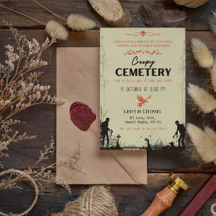 Creepy Cemetery Vanilla met Vermiljoen accent Kaart