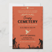Creepy Cemetery Vermilion met Dark Vanilla-accent Kaart (Voorkant)