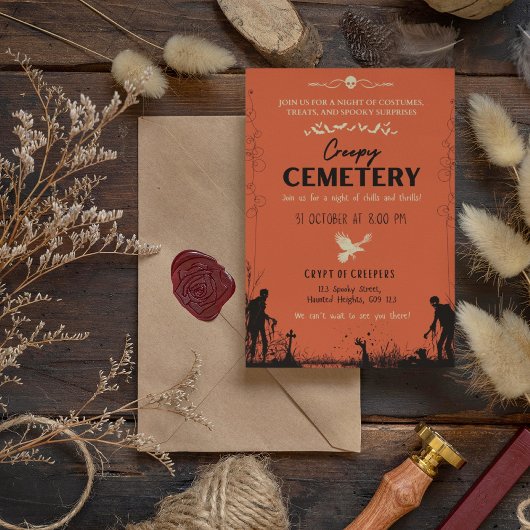 Creepy Cemetery Vermilion met Dark Vanilla-accent Kaart