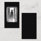 Creepy Chainsee Girl Horror Dark Art Visitekaartje (Voorkant / Achterkant)