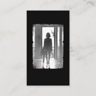 Creepy Chainsee Girl Horror Dark Art Visitekaartje