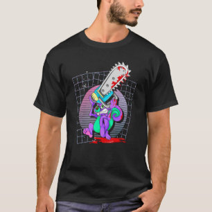 Creepy Chainzaay Animal Scary Vaporwave Art Spooky T-shirt
