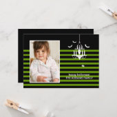 Creepy Chandelier Halloween-fotokaart Kaart (Voorkant / Achterkant in situ)