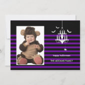 Creepy Chandelier Halloween-fotokaart Kaart (Voorkant)