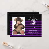 Creepy Chandelier Halloween-fotokaart Kaart (Voorkant / Achterkant in situ)