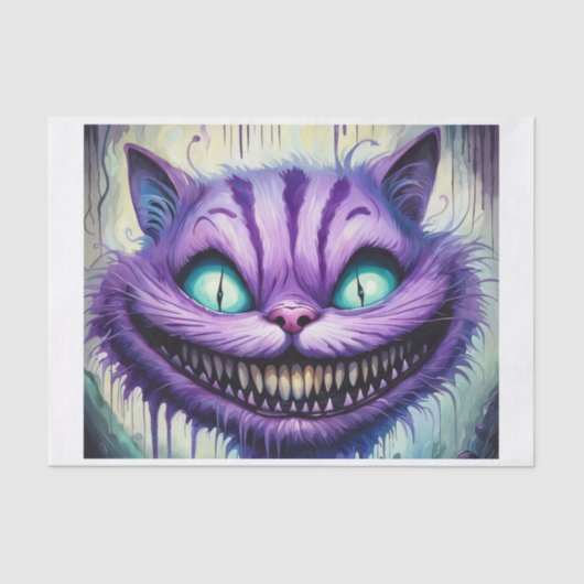 Creepy Cheshire Cat Decoupage Papier (Voorkant)