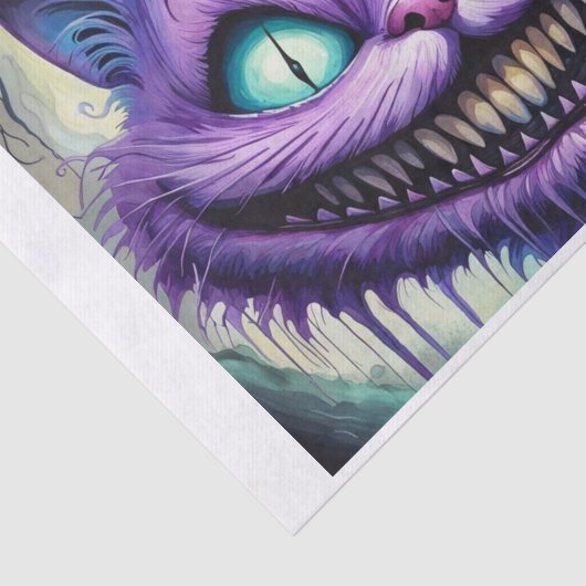 Creepy Cheshire Cat Decoupage Papier (Detail)