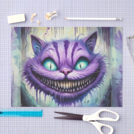 Creepy Cheshire Cat Decoupage Papier (Craft)