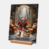 Creepy Christmas Goblin – Dark Fantasy Evil Santa Acryl Bord (Hoek)
