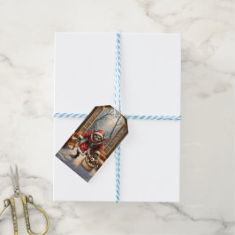 Creepy Christmas Goblin – Dark Fantasy Evil Santa Cadeaulabel