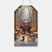 Creepy Christmas Goblin – Dark Fantasy Evil Santa Cadeaulabel (Achterkant)