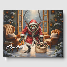 Creepy Christmas Goblin – Dark Fantasy Evil Santa Gastenboek