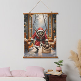 Creepy Christmas Goblin – Dark Fantasy Evil Santa Hangend Wandkleed