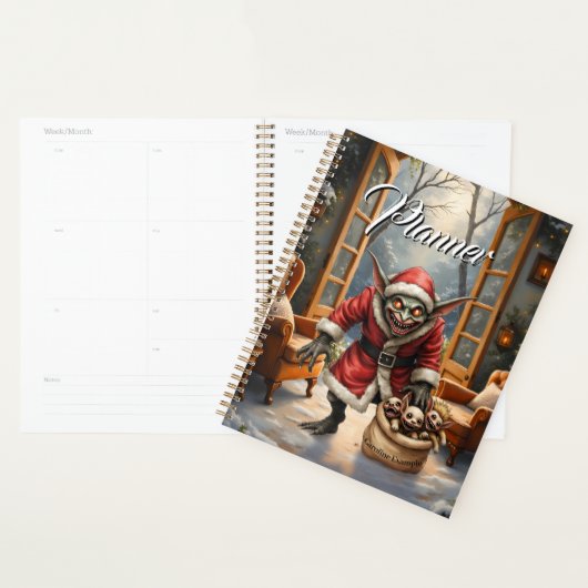 Creepy Christmas Goblin – Dark Fantasy Evil Santa Planner (Display)