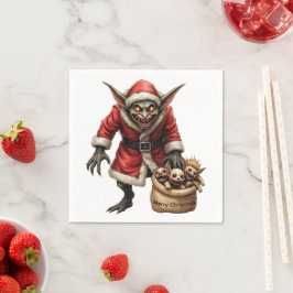 Creepy Christmas Goblin – Dark Fantasy Evil Santa Servet