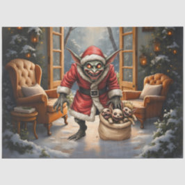 Creepy Christmas Goblin – Dark Fantasy Evil Santa Tissuepapier