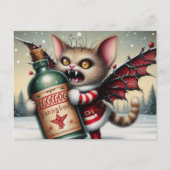 Creepy Christmas Horror  Fairy Kat Briefkaart (Voorkant)