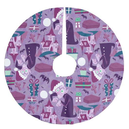 Creepy Christmas Nosferatu Santa Vampire Kerstboom Rok (Voorkant)