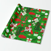 Creepy Christmas Nosferatu Santa Vampire Red Cadeaupapier (Uitgerold)