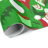 Creepy Christmas Nosferatu Santa Vampire Red Cadeaupapier (Rol Hoek)