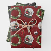 Creepy Christmas Rendier Inpakpapier Vel (In situ)