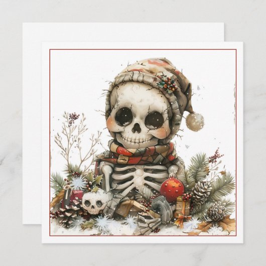 Creepy Christmas Skeleton (Voorkant / Achterkant)
