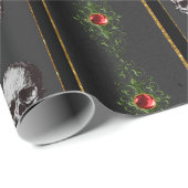 Creepy Christmas Skull inpakpapier (Rol Hoek)