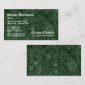 Creepy Cloister 01 - Abstact Tex - Donkergroen Visitekaartje (Voorkant / Achterkant)