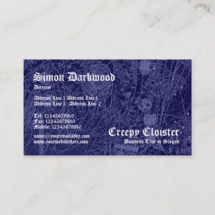 Creepy Cloister 02 - Abstact Tex - Donkerblauw Visitekaartje