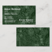 Creepy Cloister 02 - Abstact Tex - Donkergroen Visitekaartje (Voorkant / Achterkant)