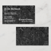 Creepy Cloister 03 - Abstact Tex - zwart Visitekaartje (Voorkant / Achterkant)