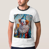 Creepy Clown Beer T-Shirt voor Voorjaarsfeesten (Voorkant)